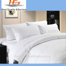 Super king size white cotton bed sheet set bed linen